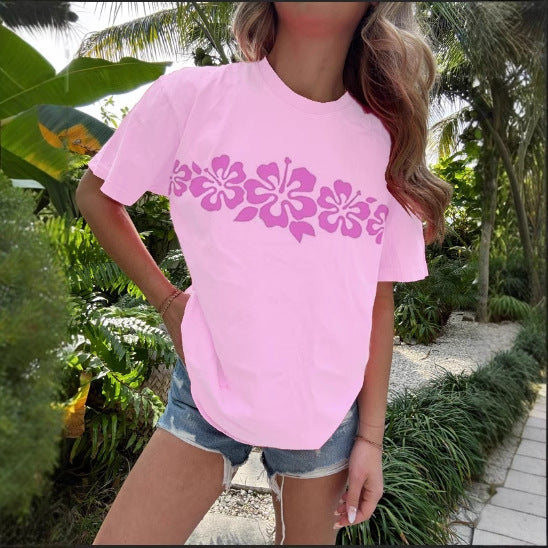 Damen T-Shirt mit floralem Grafikdruck Echo Archiv
