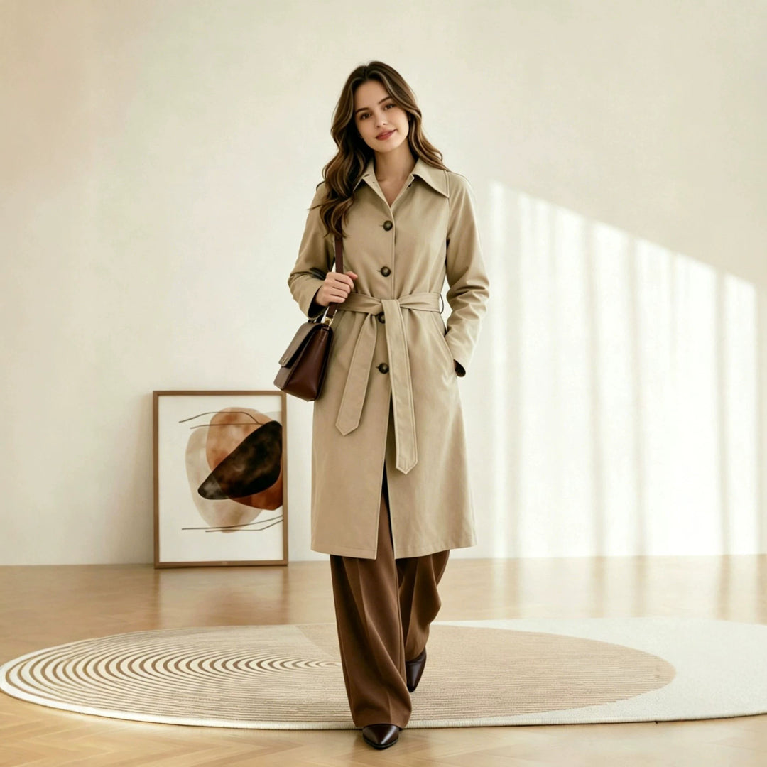 Damen eleganter, taillierter Trenchcoat Echo Archiv