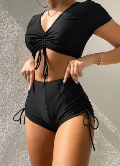 Damen Sportliches Bikiniset mit modischer Raffung Echo Archiv