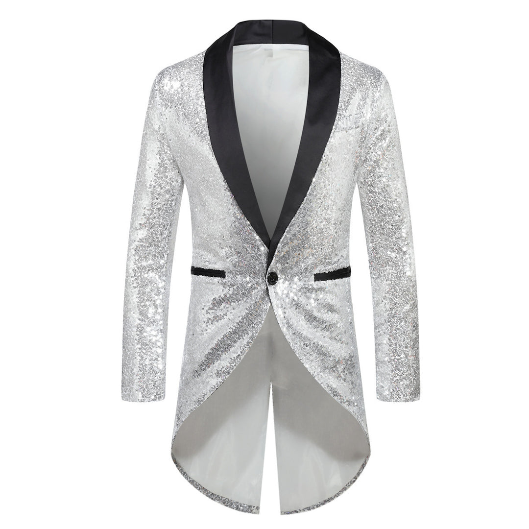 Herren eleganter Paillettenblazer mit luxuriösen Details Echoarchiv