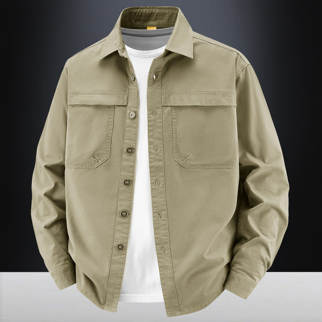 Herren klassische Langarm-Hemdjacke Echo Archiv