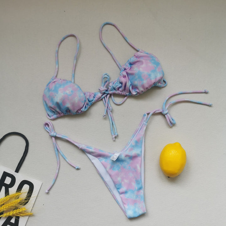 Damen Triangel-Bikini mit regulierbaren Bindebändern Echo Archiv