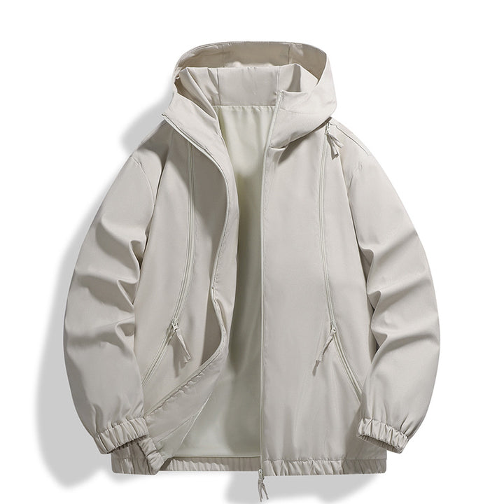 Herren Leichte Kapuzenjacke mit elastischen Bündchen – Taviero