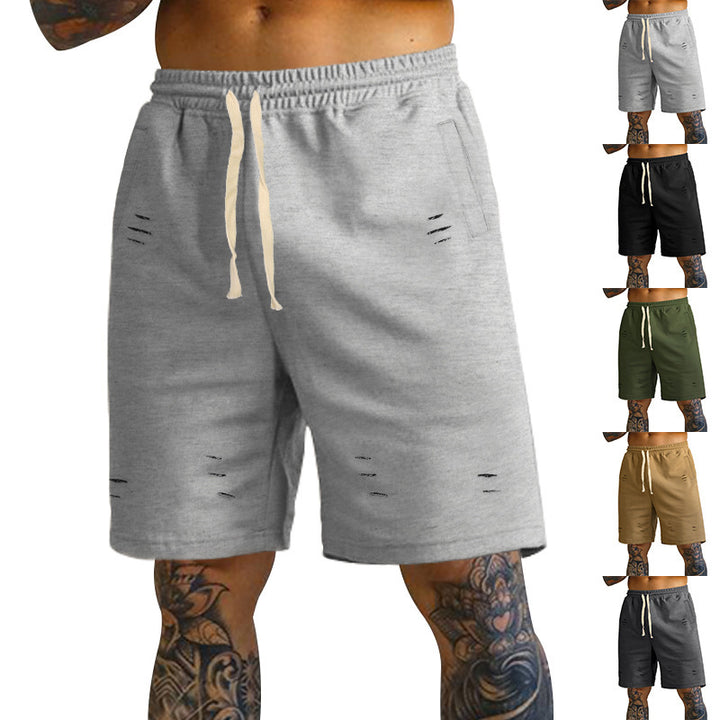 Herren lässige Shorts mit strategischen Schlitzdetails und elastischem Bund Echoarchiv