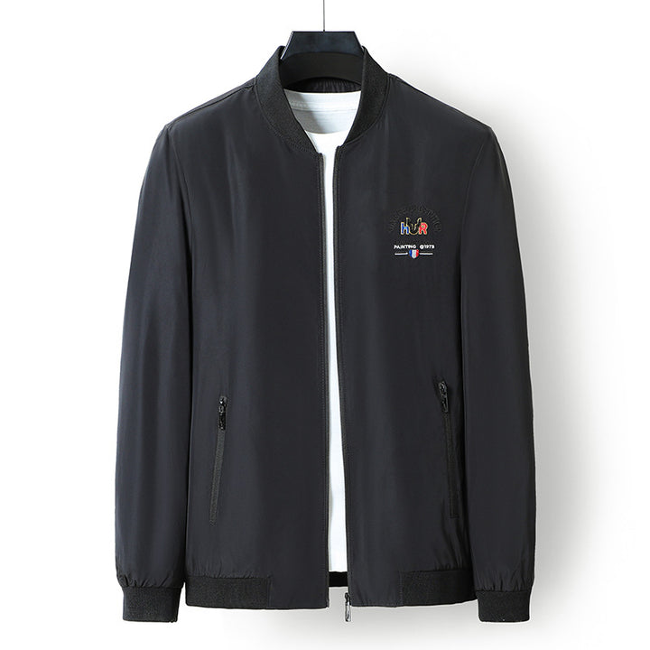 Herren sportliche Trendjacke mit Stickerei Echoarchiv
