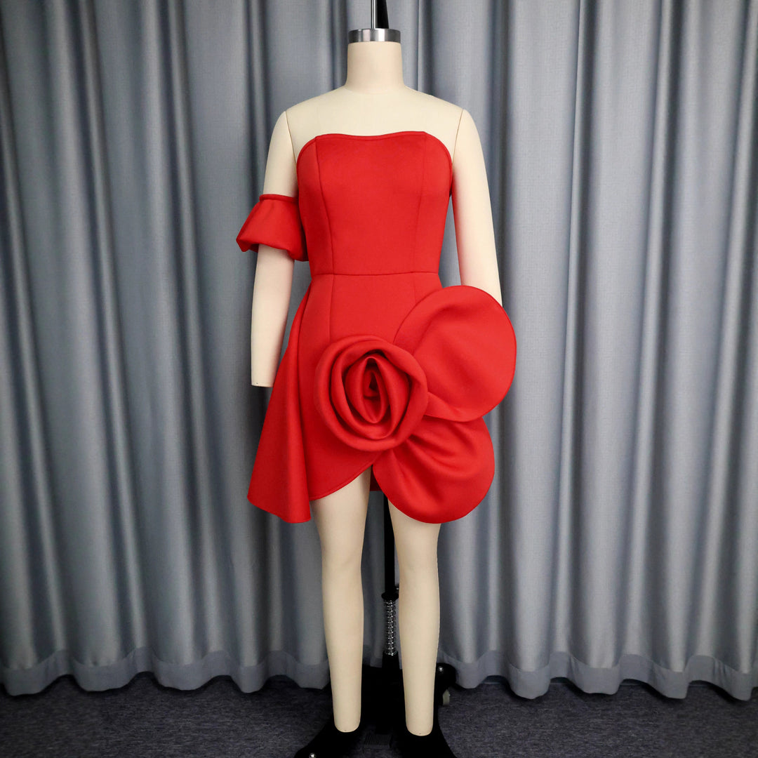 Damen Cocktailkleid mit floraler Drapierung Echo Archiv