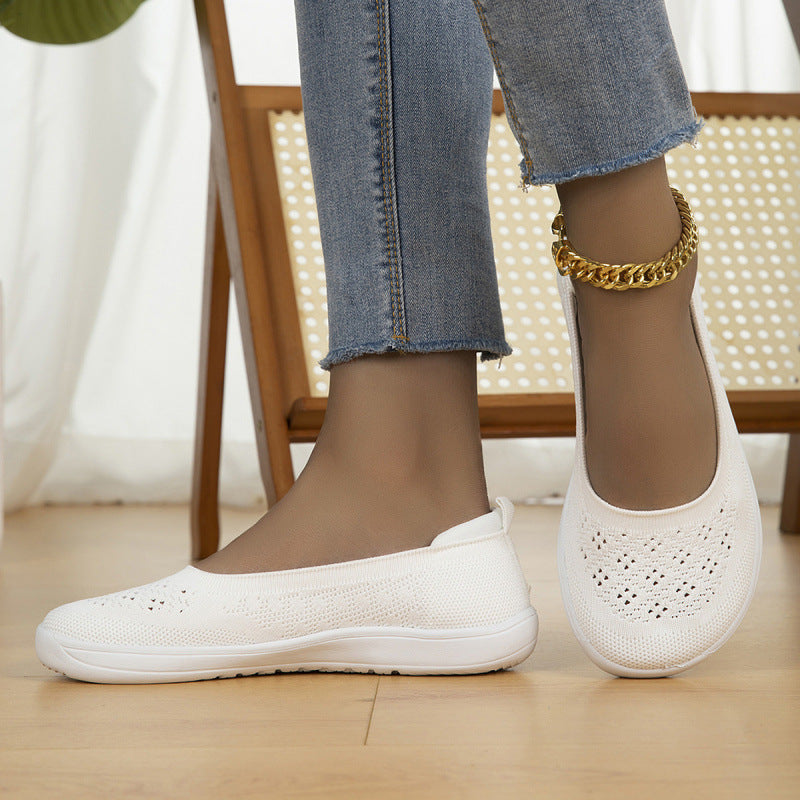 Damen Atmungsaktive Strick-Slipper mit ergonomischem Memory-Fußbett Echoarchiv