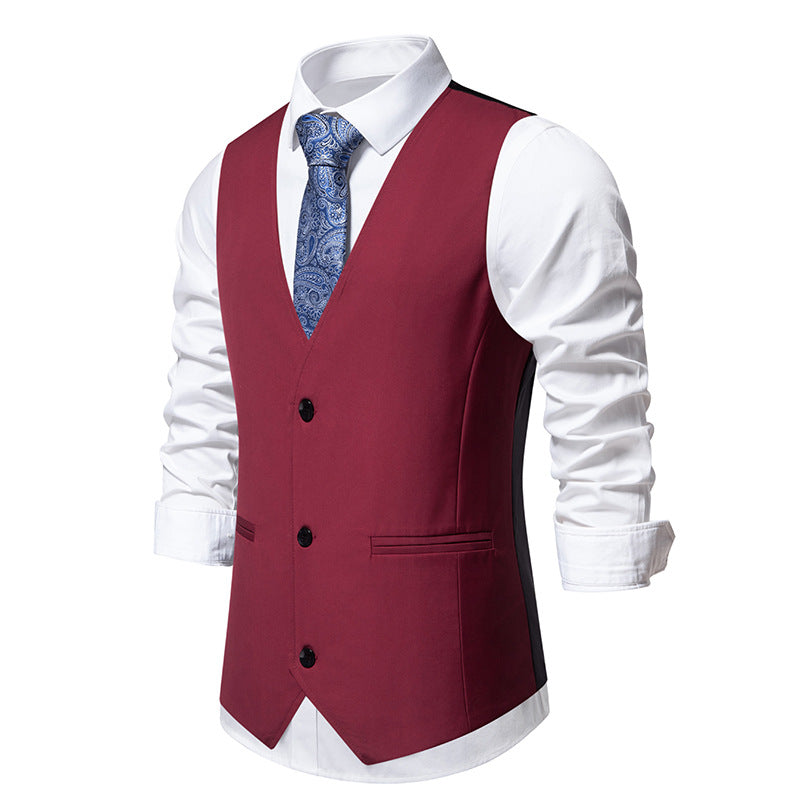 Herren elegante Anzugweste mit modernem Schnitt und praktischen Taschen Echoarchiv