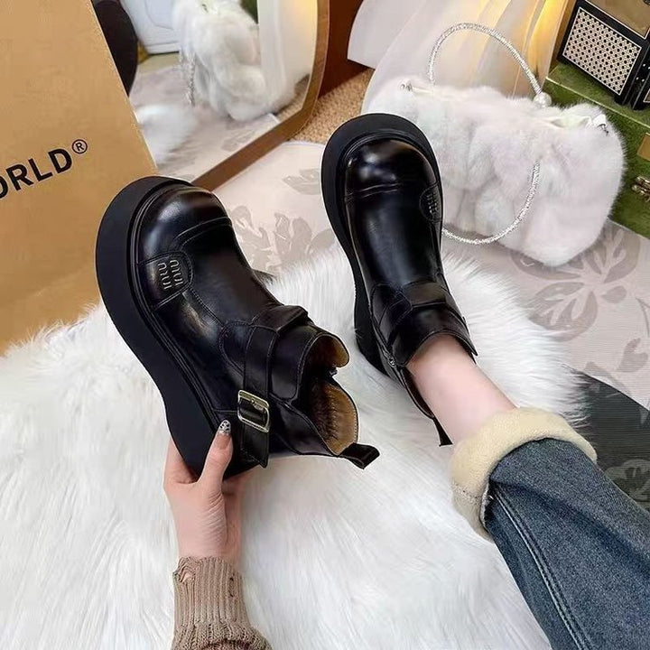 Damen Stilvolle Leder-Boots mit Kuschelfutter Echo Archiv