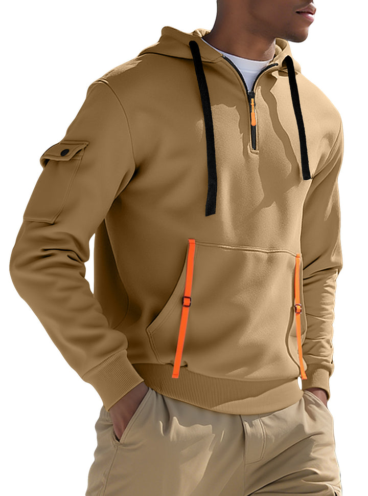 Herren Sportlicher Kapuzenpullover mit stylischen Reißverschlusstaschen Echoarchiv