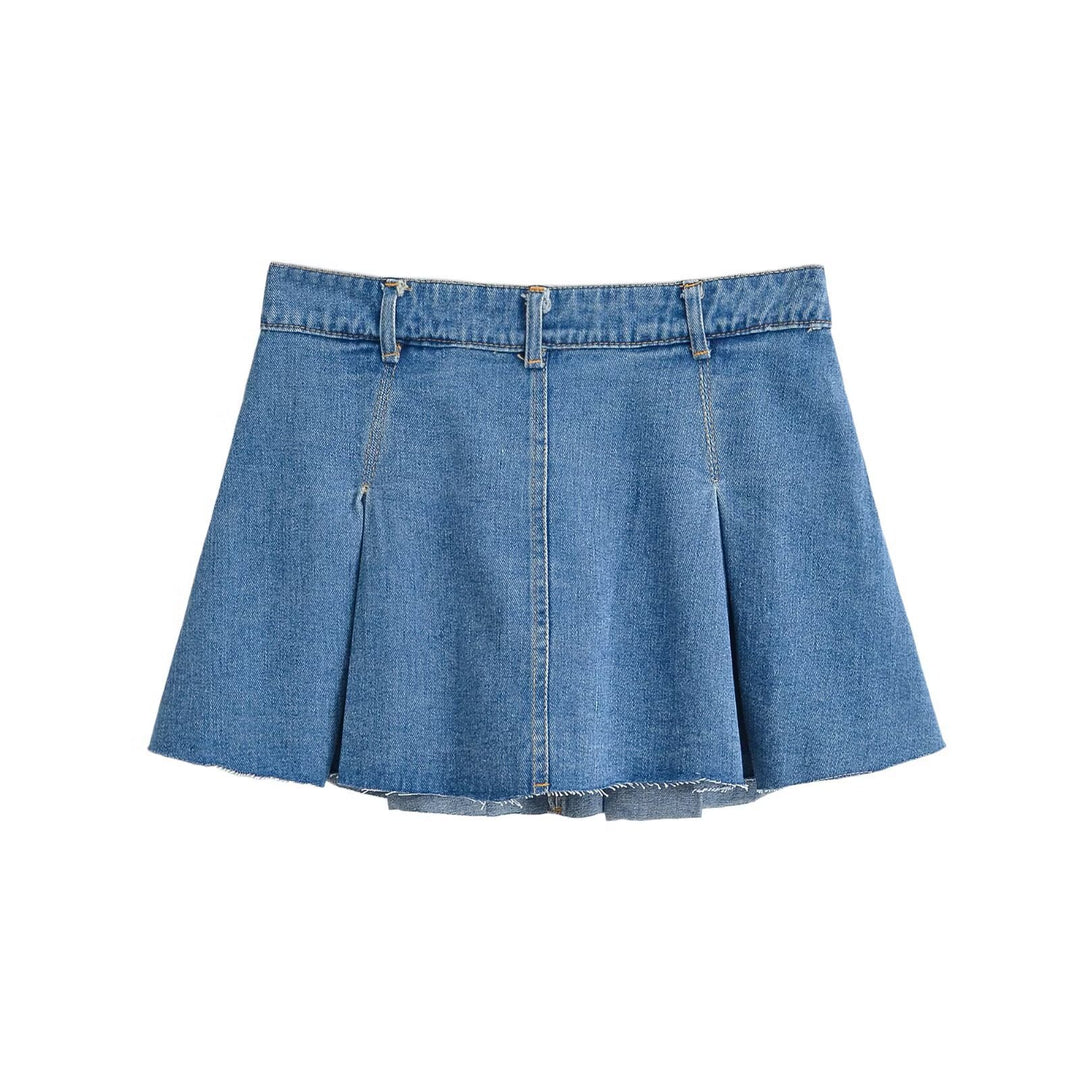 Damen Jeansrock mit lässigem A-Linien-Schnitt und dezenten Falten Echo Archiv