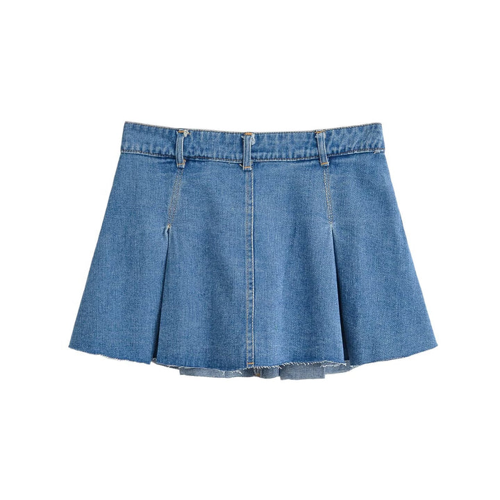 Damen Jeansrock mit lässigem A-Linien-Schnitt und dezenten Falten Echo Archiv
