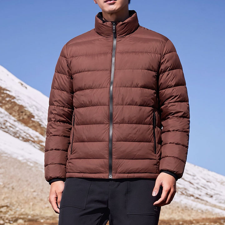 Herren Ultraleichte Kompakt‑Steppjacke mit Thermofüllung, Stehkragen & wasserabweisender Hülle Echoarchiv