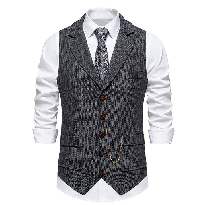 Herren elegante Weste mit zeitgemäßem Schnitt und feiner Struktur Echoarchiv