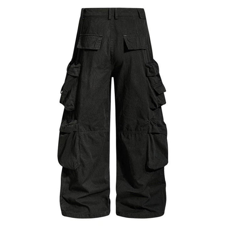 Damen weite Cargo-Culottehose mit Oversize-Taschen und Stern-Leo-Applikation Echoarchiv