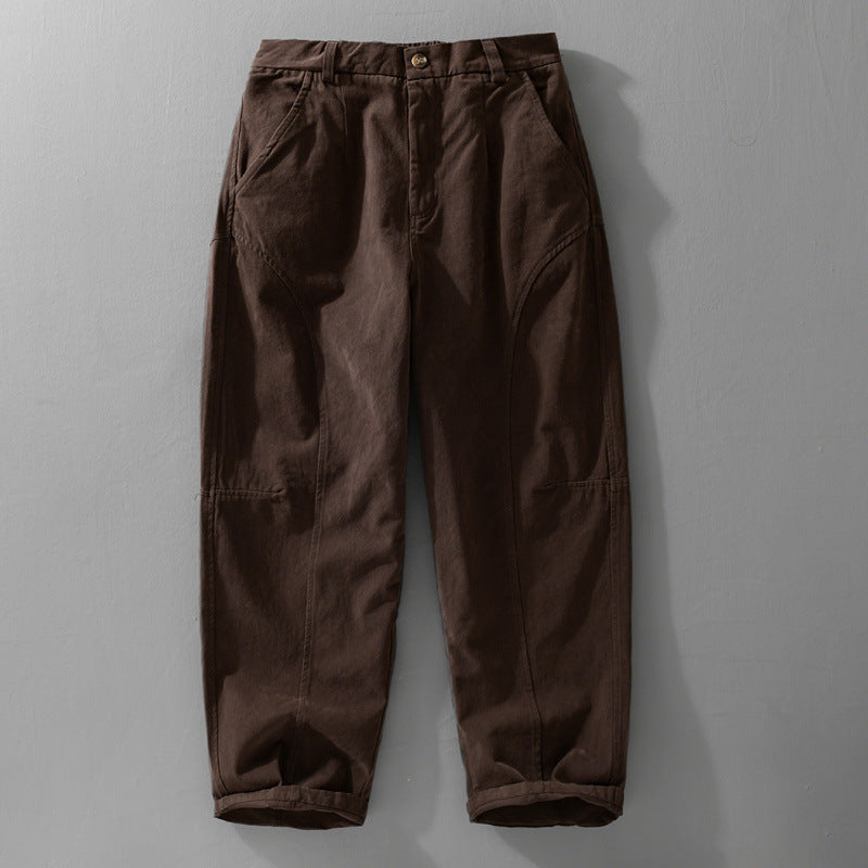 Herren Lockere Cargohose im Utility‑Stil mit verstärkten Kniepaneelen und konischem Bein Echoarchiv