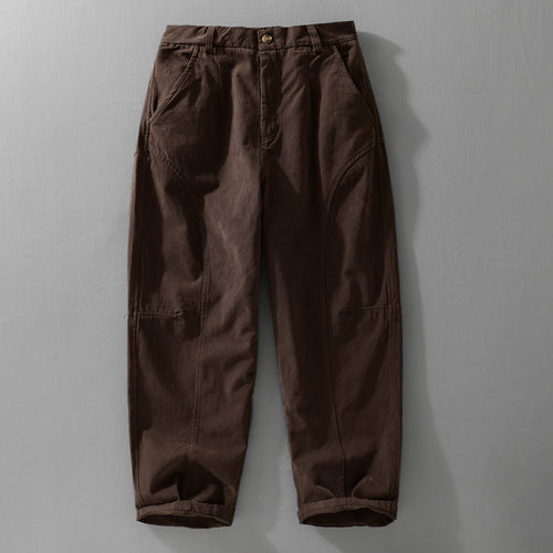 Herren Lockere Cargohose im Utility‑Stil mit verstärkten Kniepaneelen und konischem Bein Echoarchiv