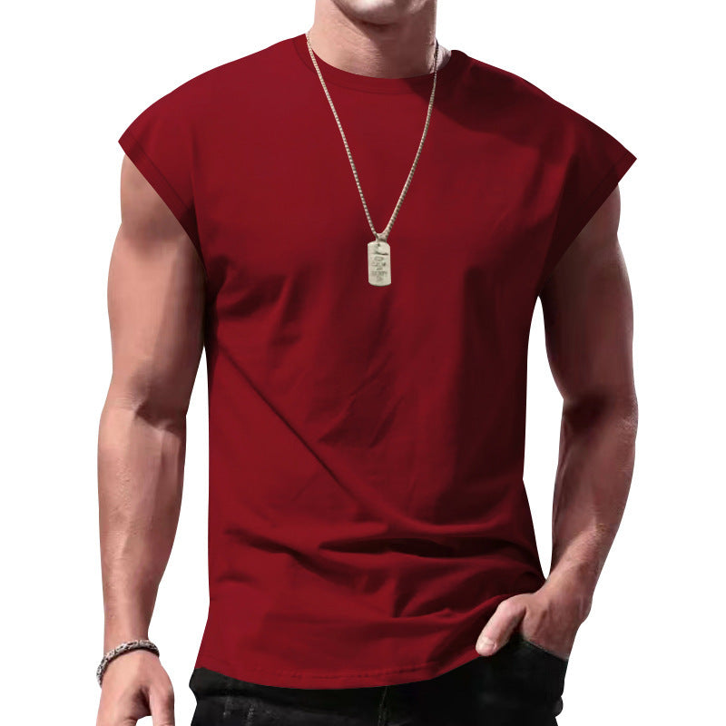 Herren nan lockeres ärmelloses Muskelshirt aus Baumwolljersey mit überschnittener Schulterpartie Echo Archiv