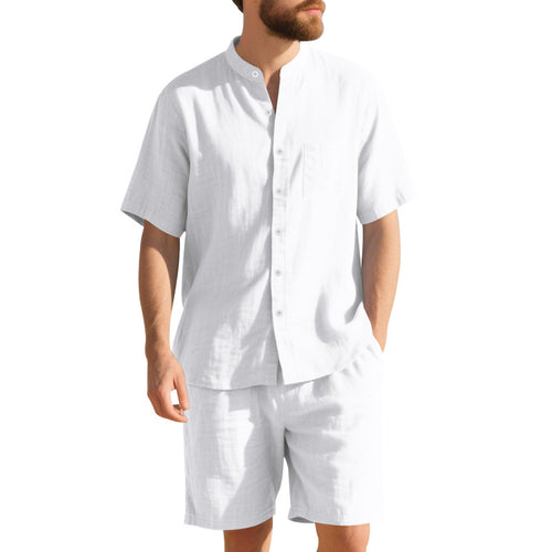 Herren lässiges Kurzarmhemd und Shorts Set mit hochwertigen atmungsaktiven Materialien Echoarchiv