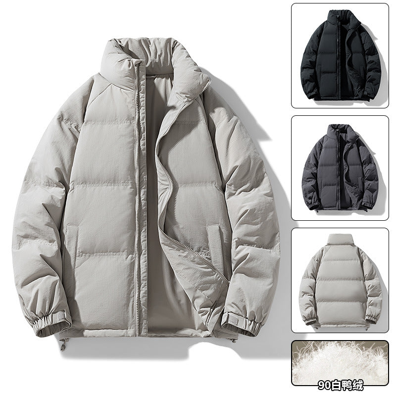 Herren Stepp-Daunen-Winterjacke mit hohem Stehkragen und verstellbarem Saum Echo Archiv