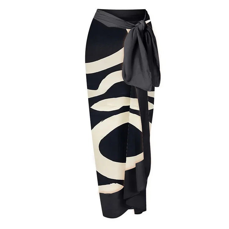 Damen Bikiniset mit asymmetrischem Oberteil und elegantem Wickelrock Echo Archiv