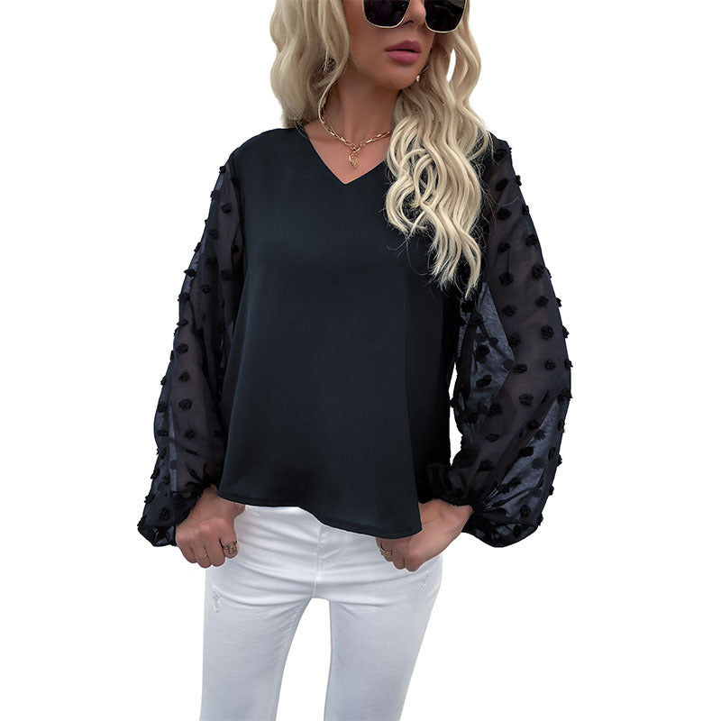 Damen Elegantem Oberteil mit Puffärmeln Echo Archiv