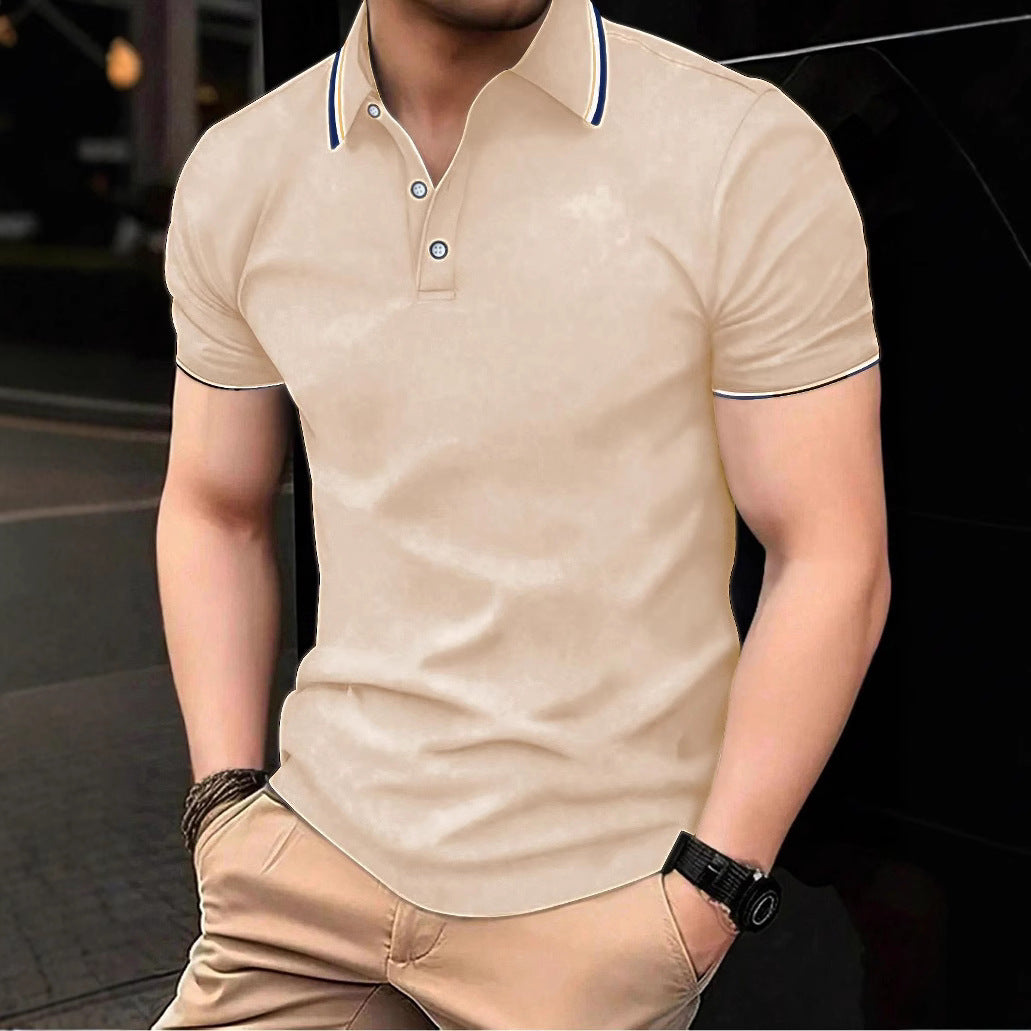 Herren Poloshirt mit modernem Kragen und sportlichem Schnitt Echoarchiv