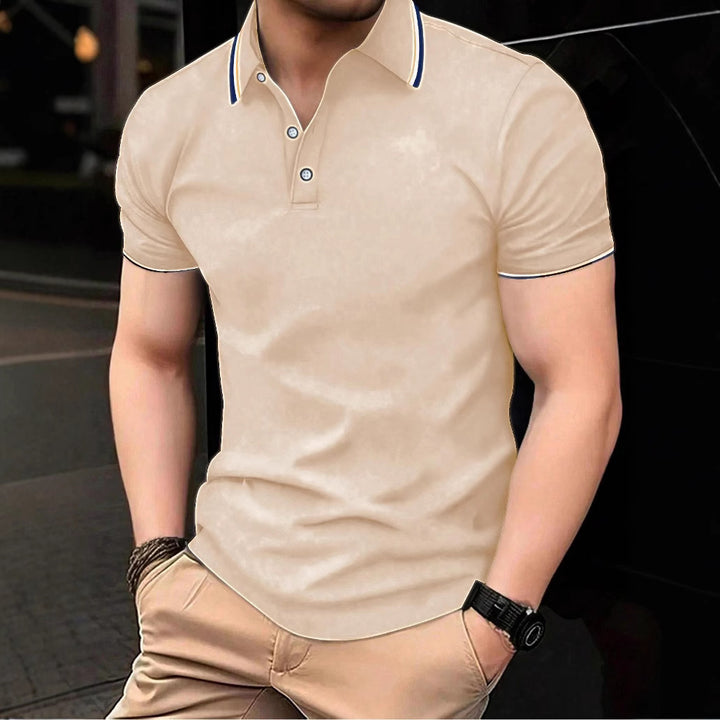 Herren Poloshirt mit modernem Kragen und sportlichem Schnitt Echoarchiv