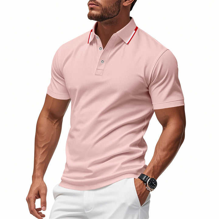 Herren Kurzarm Poloshirt mit stylishem Kragen und atmungsaktivem Material Echoarchiv