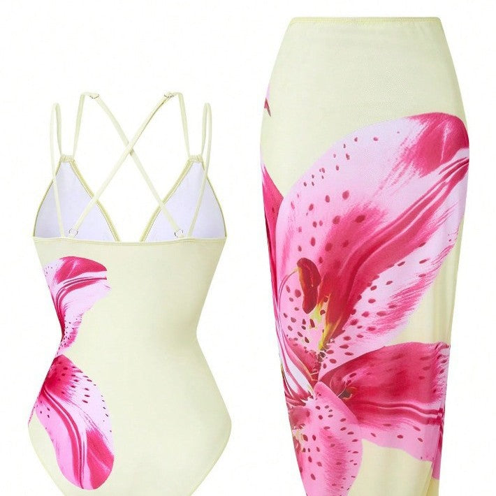 Damen Badeanzug mit elegantem Blumenprint Echo Archiv