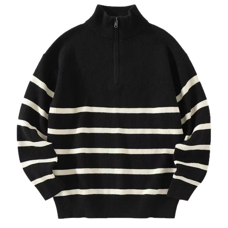 Herrenmode Strickpullover mit Stehkragen Echo Archive
