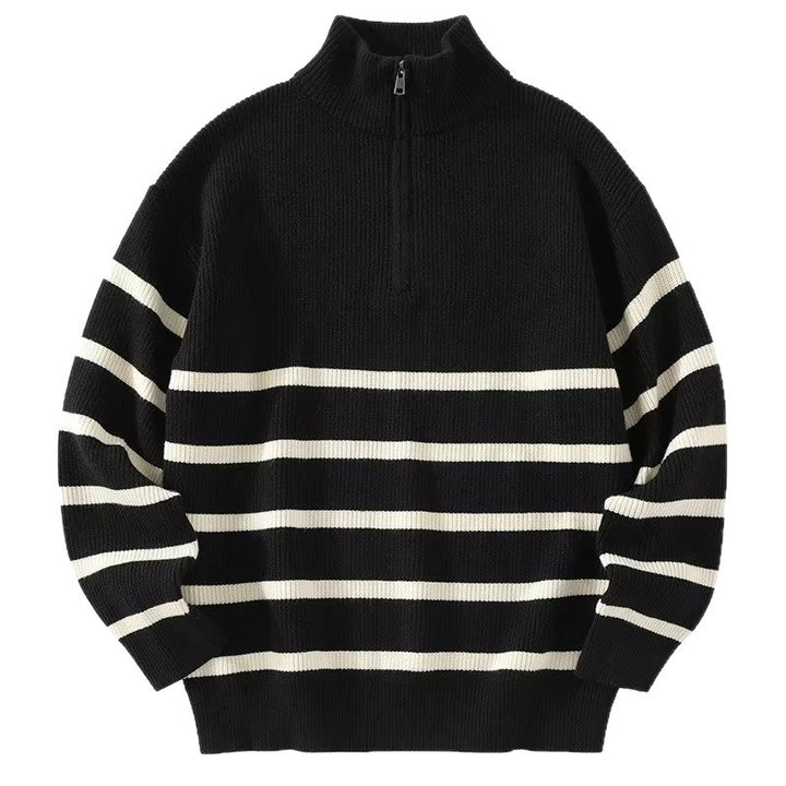 Herrenmode Strickpullover mit Stehkragen Echo Archive