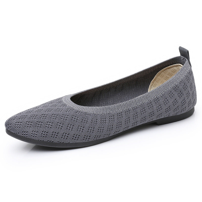 Damen nan gestrickter Ballerina-Slip-On mit atmungsaktiver 3D-Struktur und gepolstertem Memory-Fußbett Echo Archiv
