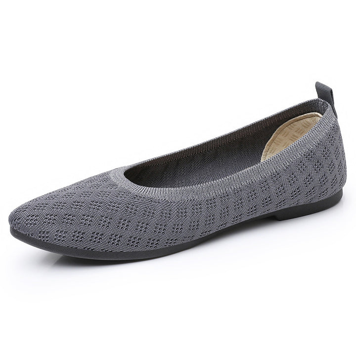 Damen nan gestrickter Ballerina-Slip-On mit atmungsaktiver 3D-Struktur und gepolstertem Memory-Fußbett Echo Archiv