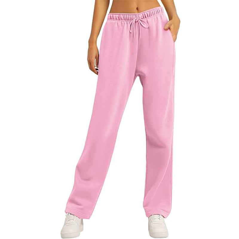 Damen nan hochwertige Relax-Hose mit hoher Taille, geradem Bein und integrierten Eingrifftaschen Echo Archiv