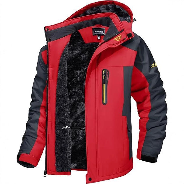 Herren nan wind- und wasserdichte Winter-Skijacke mit abnehmbarer Kapuze Thermofutter und verschweißten Nähten Echo Archiv