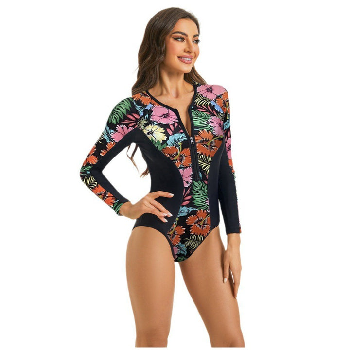 Damen Surfanzug mit floralem Muster und sportlichem Schnitt Echo Archiv