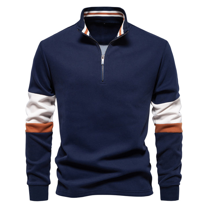 Herren Sportlicher Stehkragenpullover Echoarchiv