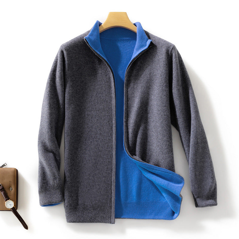 Damen Kurzgeschnittener Zip‑Strickcardigan mit Stehkragen und kaschmirähnlicher Weichheit Echoarchiv