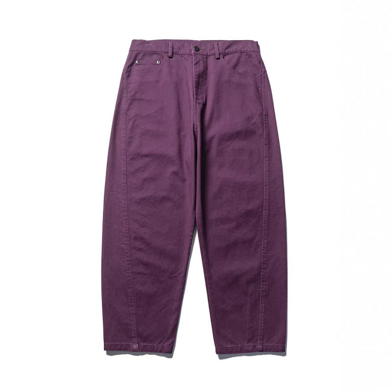 Herren Konisch geschnittene Twill-Hose mit hoher Taille und fünf Taschen Echo Archiv