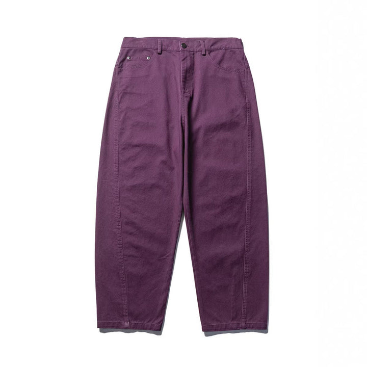 Herren Konisch geschnittene Twill-Hose mit hoher Taille und fünf Taschen Echo Archiv
