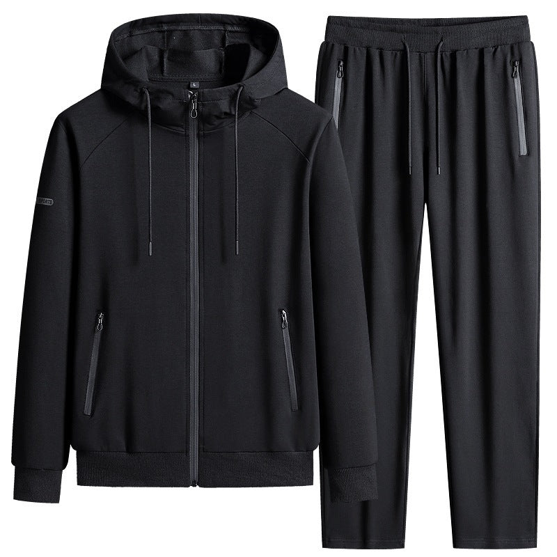Herren Sportlicher Softshell-Trainingsanzug-Set mit fleecegefütterter Jacke und tapered Jogginghose Echo Archiv