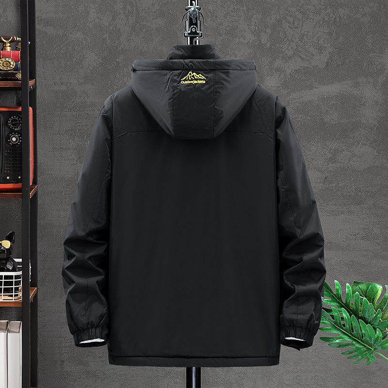 Herren wasserdichte isolierte Outdoor-Parka mit abnehmbarer Kapuze, thermischem Futter und verdeckten Reißverschlusstaschen – Marzano
