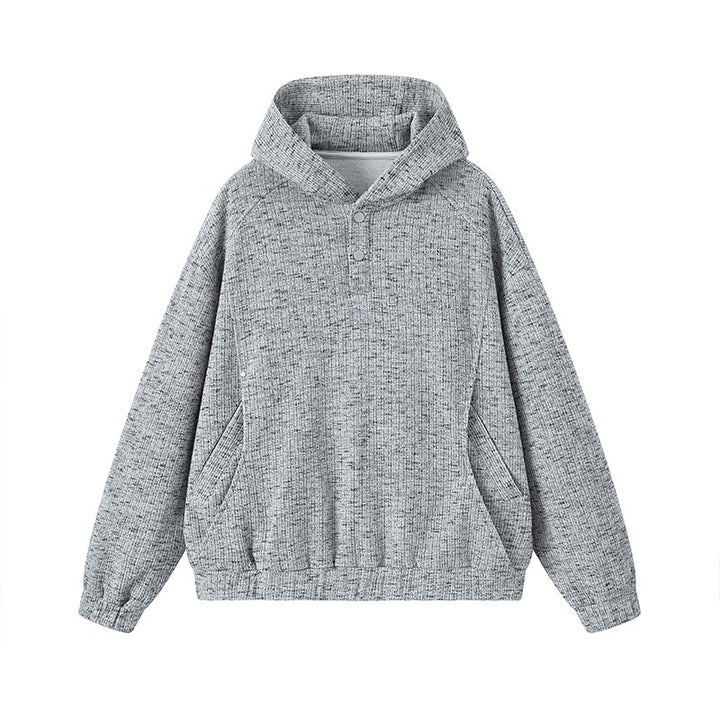 Damen Modischer Kapuzenpullover mit Knopfdetails Echo Archiv