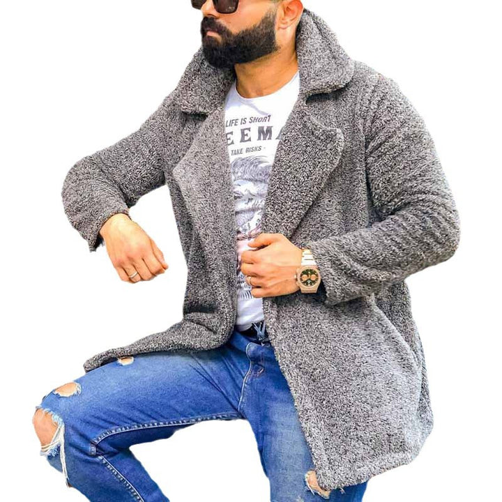 Herren kuschelige Herbstjacke mit weichem Teddyfell Echoarchiv