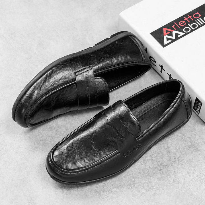 Herren Elegante Mokassins mit feinen Detailnähte Echo Archiv