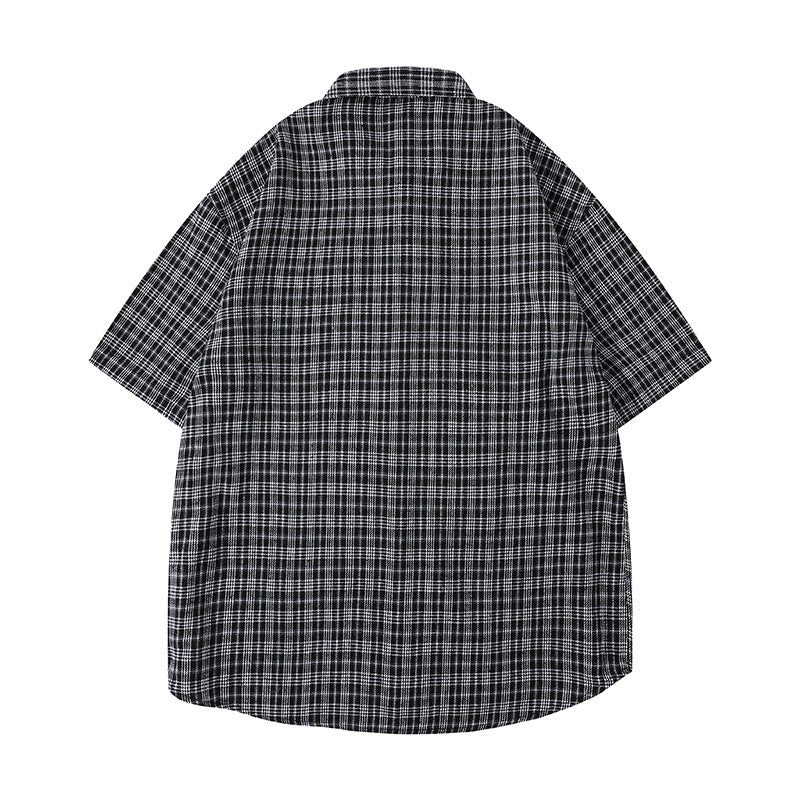 Herren lässige Karobluse im Oversized-Stil Echoarchiv