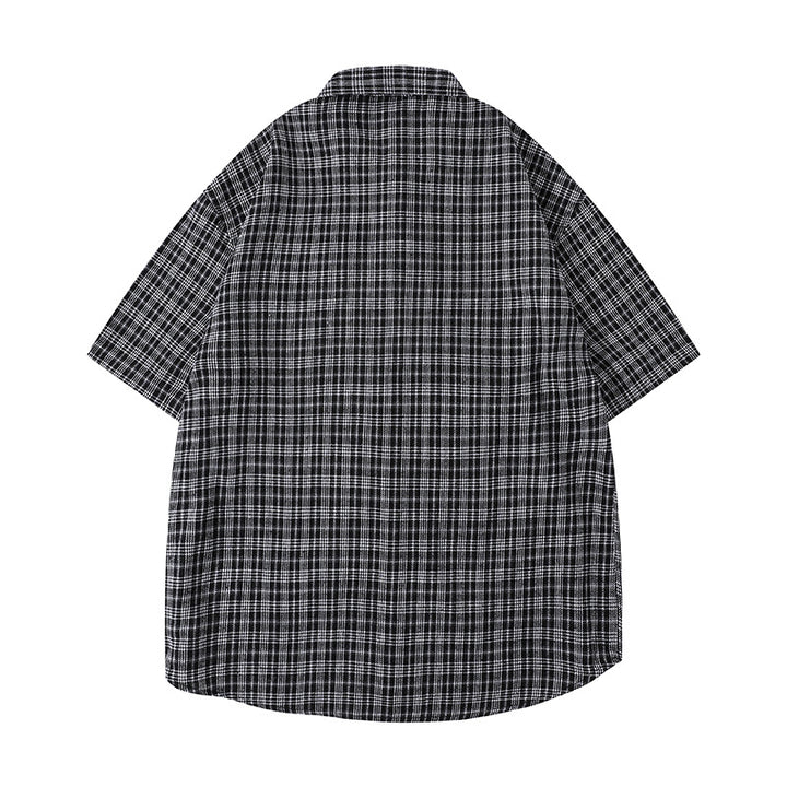 Herren lässige Karobluse im Oversized-Stil Echoarchiv