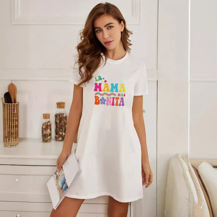Damen Oversized T-Shirt mit inspirierendem Schriftzug und auffälligem Grafikdesign Echo Archiv