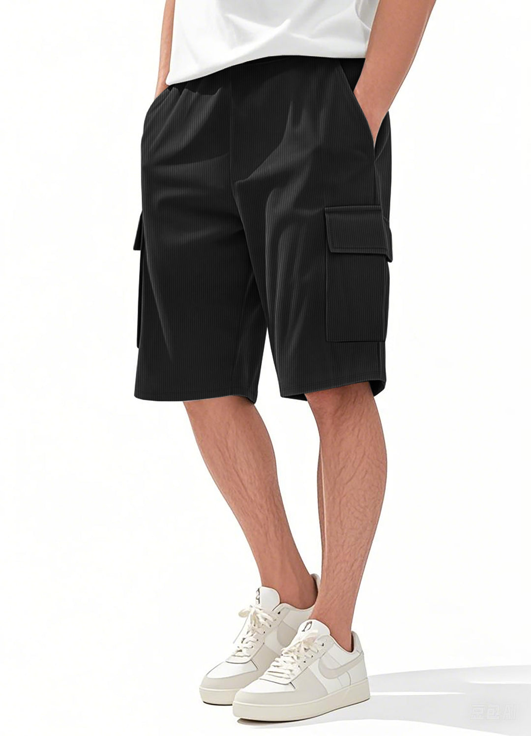 Herren cargo Shorts mit praktischem Taschen-Design und elastischem Bund Echoarchiv